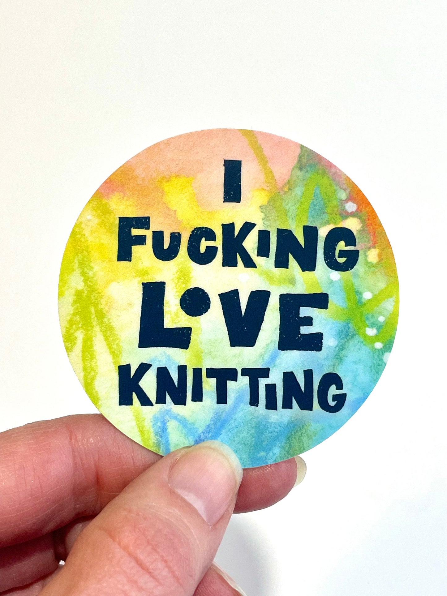 I Fucking Love Knitting Sticker
