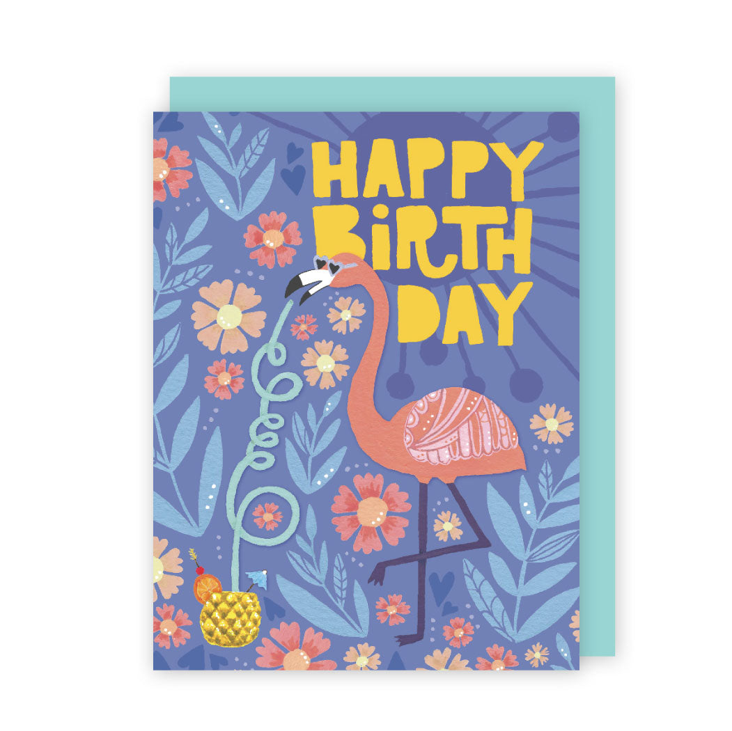 Flamingo Birthday Card
