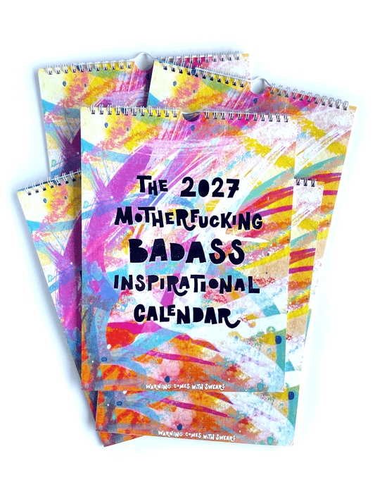 2027 Motherfucking Badass Inspirational Calendar – Sweary Motivation Wall Calendar & Funny Gift