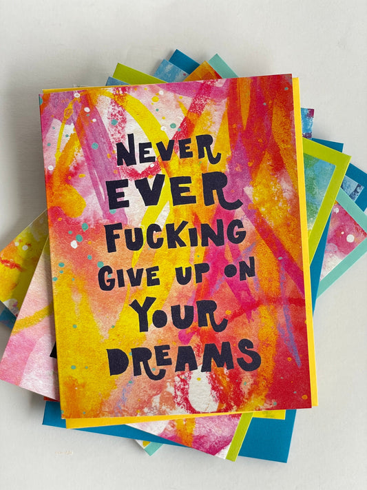 Never Give Up Card