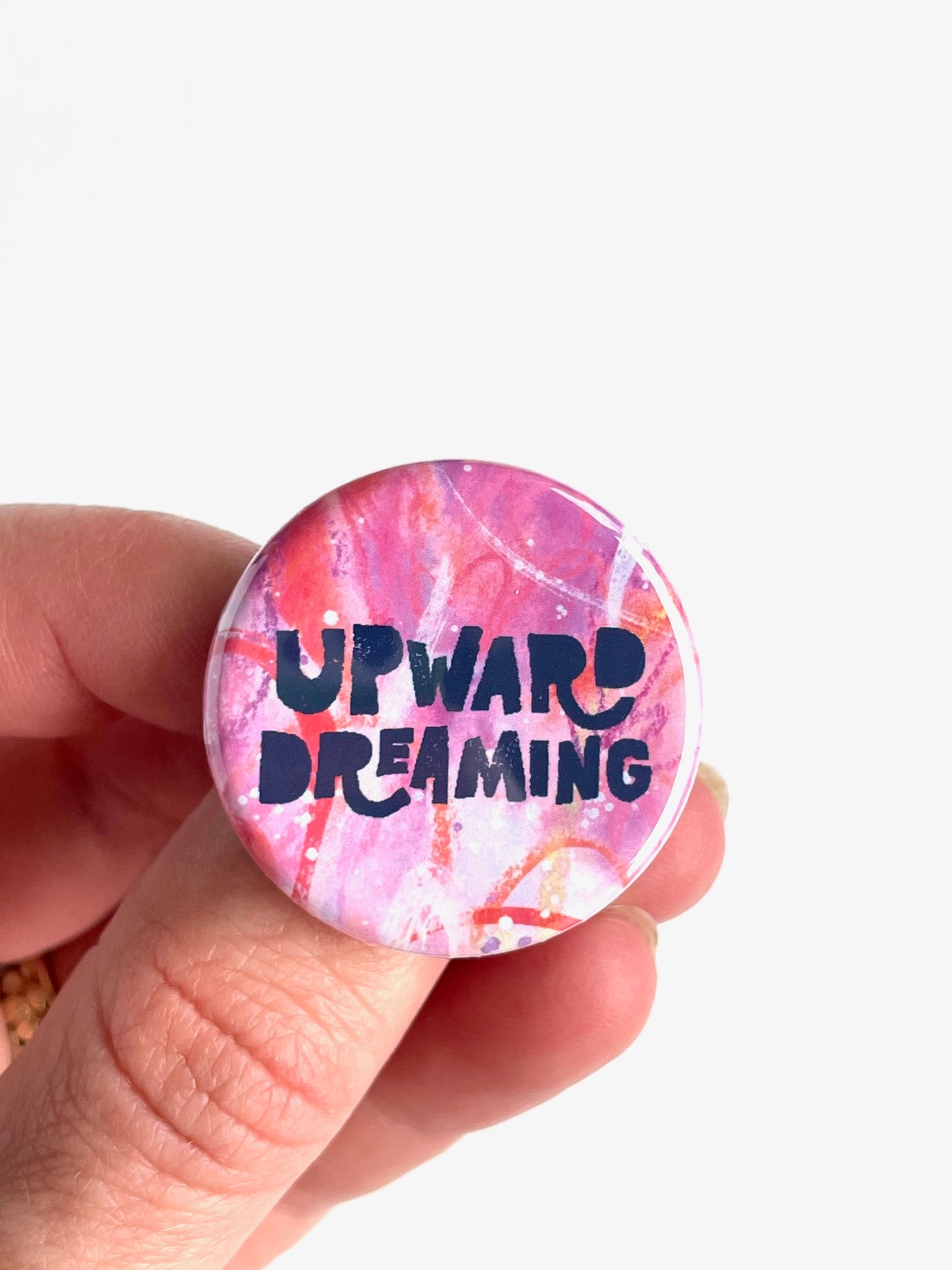Upward Dreaming Button Pin