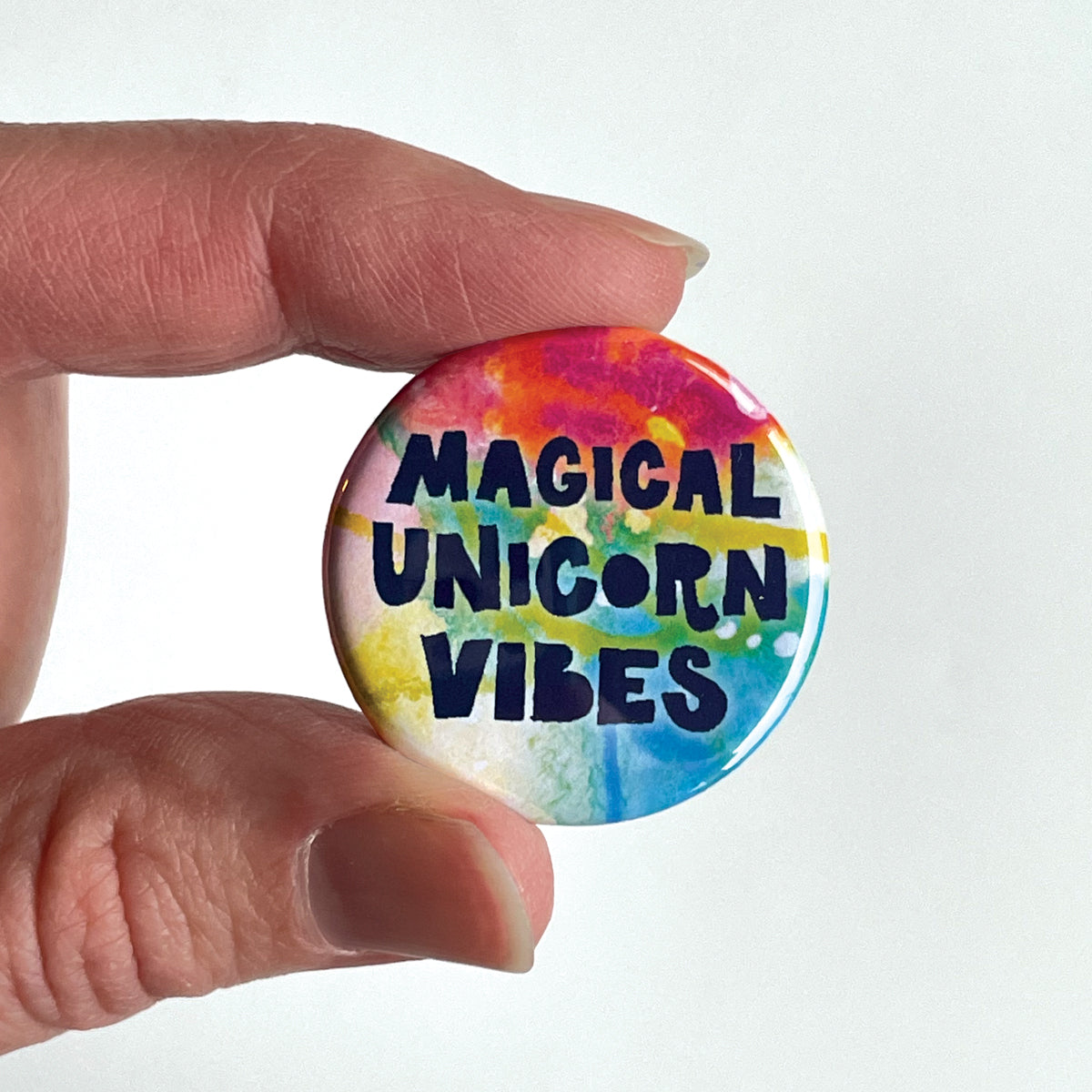 Magical Unicorn Vibes Button Pin