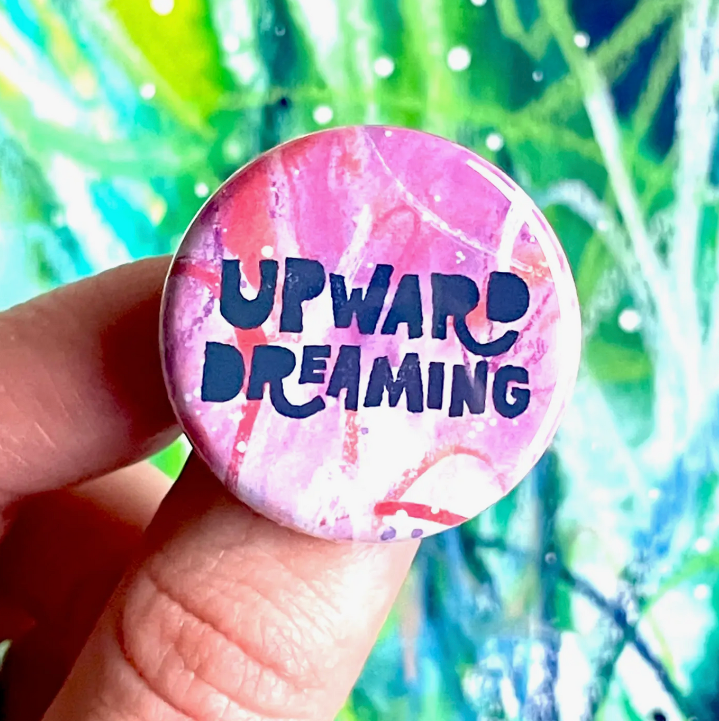 Upward Dreaming Button Pin