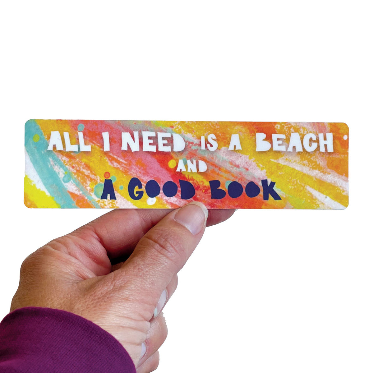 Beach and a Book Sticker Bookmark
