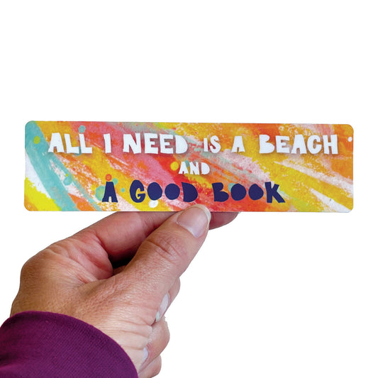 Beach and a Book Sticker Bookmark