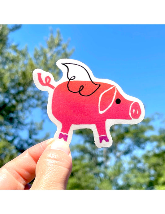 Flying Pig Sticker